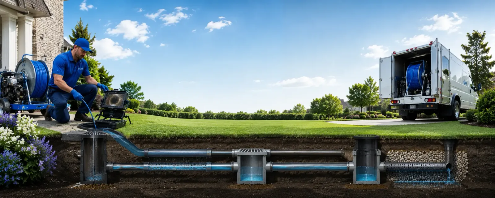 Outdoor drain cleaning information for State Line, IN